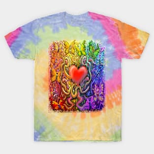 Interconnected Rainbow Valentine's Magic T-Shirt